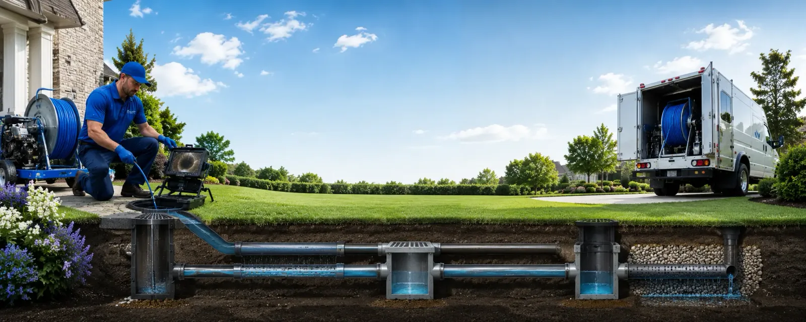 Outdoor drain cleaning information for Saint James, NY